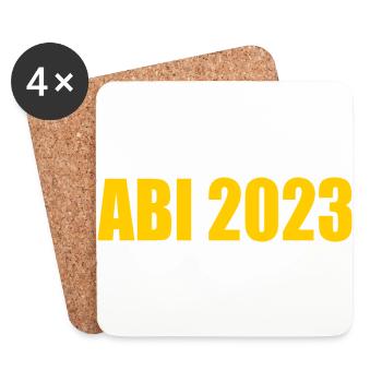 Abi 2023 - Untersetzer (4er-Set) - Weiß - Vorne