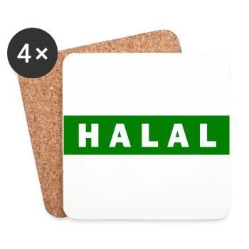 Halal - Untersetzer (4er-Set) - Weiß - Vorne