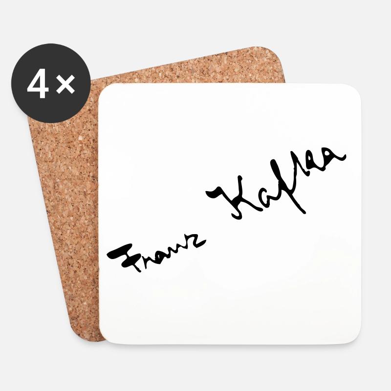 Franz Kafka - Untersetzer (4er-Set) - Weiß
