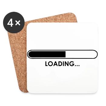 Universelles Loading Symbol - 1C - Untersetzer (4er-Set) - Weiß - Vorne