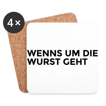WHEN IT COMES TO THE SAUSAGE - Coasters (set of 4) - white - Front