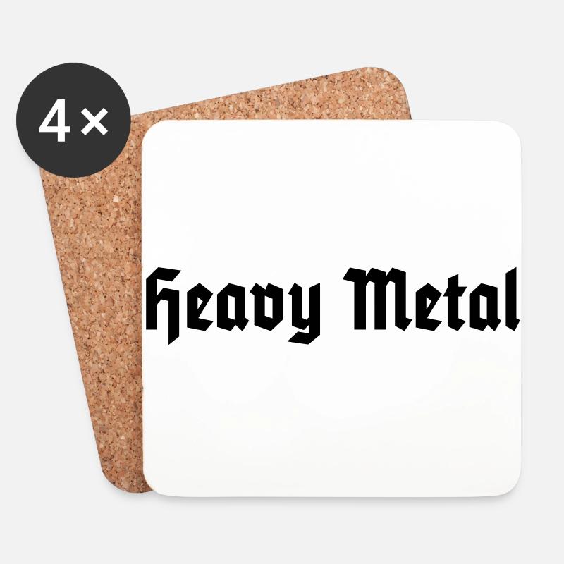 Heavy Metal - Untersetzer (4er-Set) - Weiß