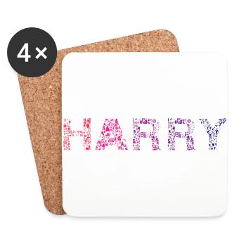 Harry Letter Name - Coasters (set of 4) - white - Front