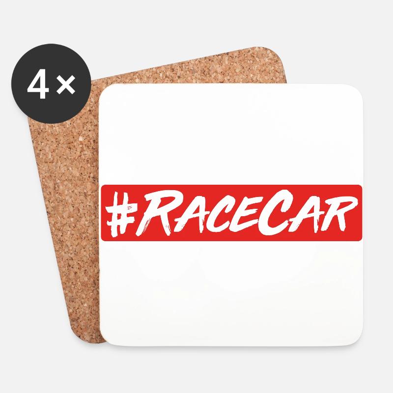 Racecar - Untersetzer (4er-Set) - Weiß