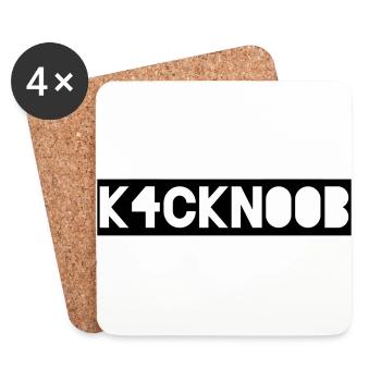 k4ckn00b - kackn00b ... gaming stuff - Coasters (set of 4) - white - Front