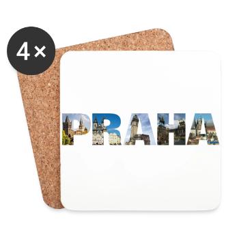 Praha CZ pamatky - Untersetzer (4er-Set) - Weiß - Vorne