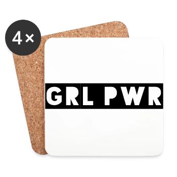 Girl Power - Untersetzer (4er-Set) - Weiß - Vorne