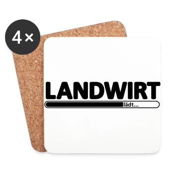 Landwirt // Landwirtin // Bauer //Berufsausbildung - Untersetzer (4er-Set) - Weiß - Vorne