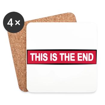das ende zitat cooler spruch geschenk untergang - Untersetzer (4er-Set) - Weiß - Vorne
