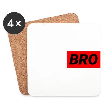Chill Bro - Dessous de verre (lot de 4) - blanc - Devant