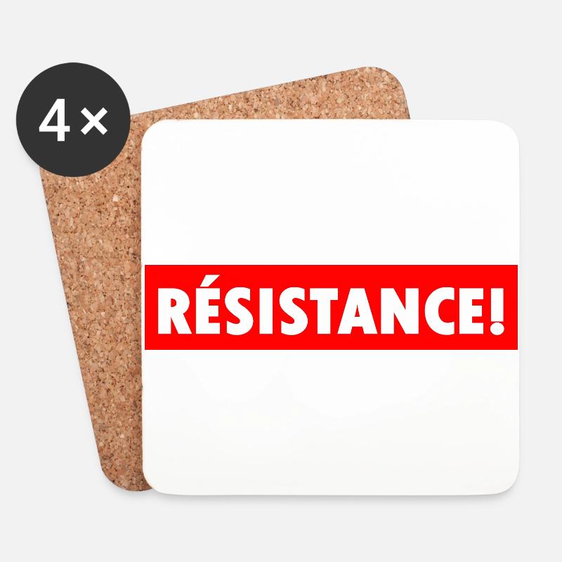 Résistance - Coasters (set of 4) - white