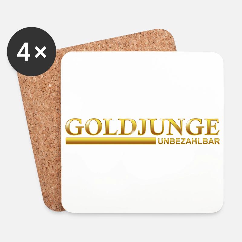 Goldjunge - Untersetzer (4er-Set) - Weiß