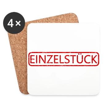 Einzelstück vintage Poststempel - Untersetzer (4er-Set) - Weiß - Vorne