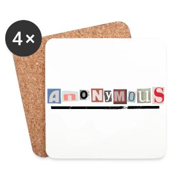 Anonymous - Untersetzer (4er-Set) - Weiß - Vorne