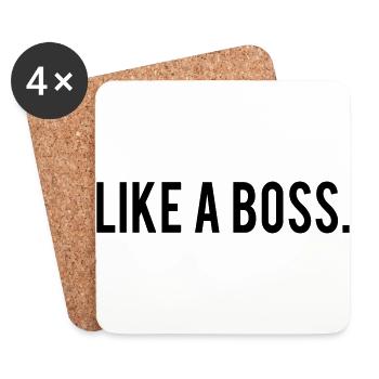 Like A Boss - Untersetzer (4er-Set) - Weiß - Vorne