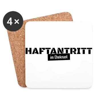 Haftantritt Ehe Junggesellenabschied Geschenk - Untersetzer (4er-Set) - Weiß - Vorne