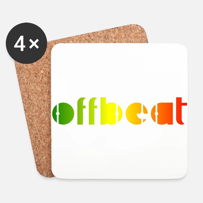 Offbeat, Reggae music - Untersetzer (4er-Set) - Weiß