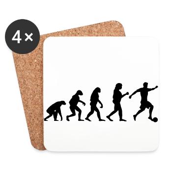 Soccer European Champion Hobby EM soccer player - Coasters (set of 4) - white - Front