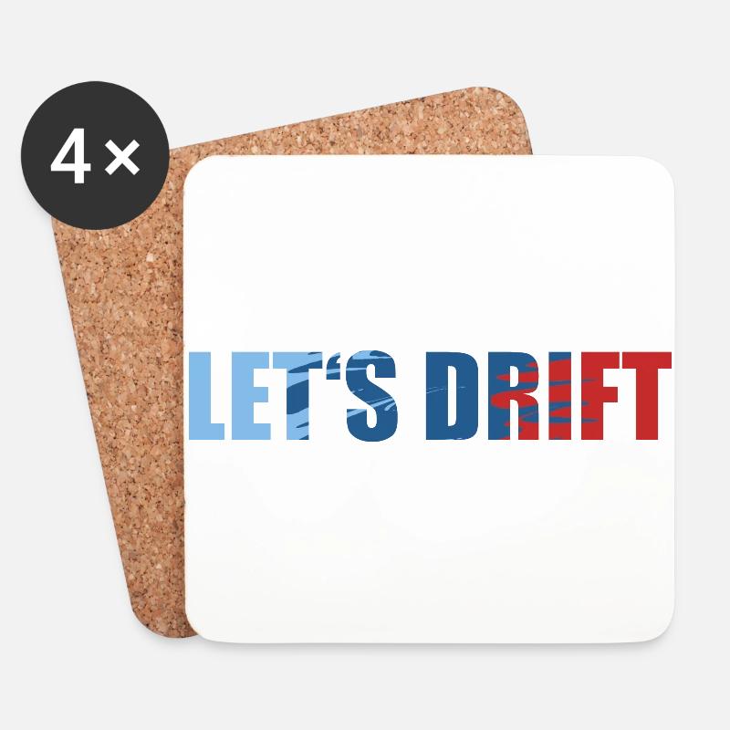 Lets Drift Bimmer Spruch Shirt Geschenk - Untersetzer (4er-Set) - Weiß