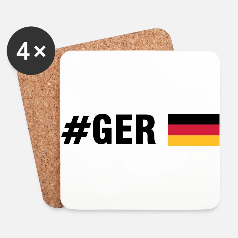 #GER (3c) - Untersetzer (4er-Set) - Weiß