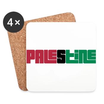 Palestine - Dessous de verre (lot de 4) - blanc - Devant