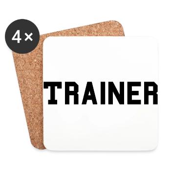 Trainer Schriftzug - Coasters (set of 4) - white - Front