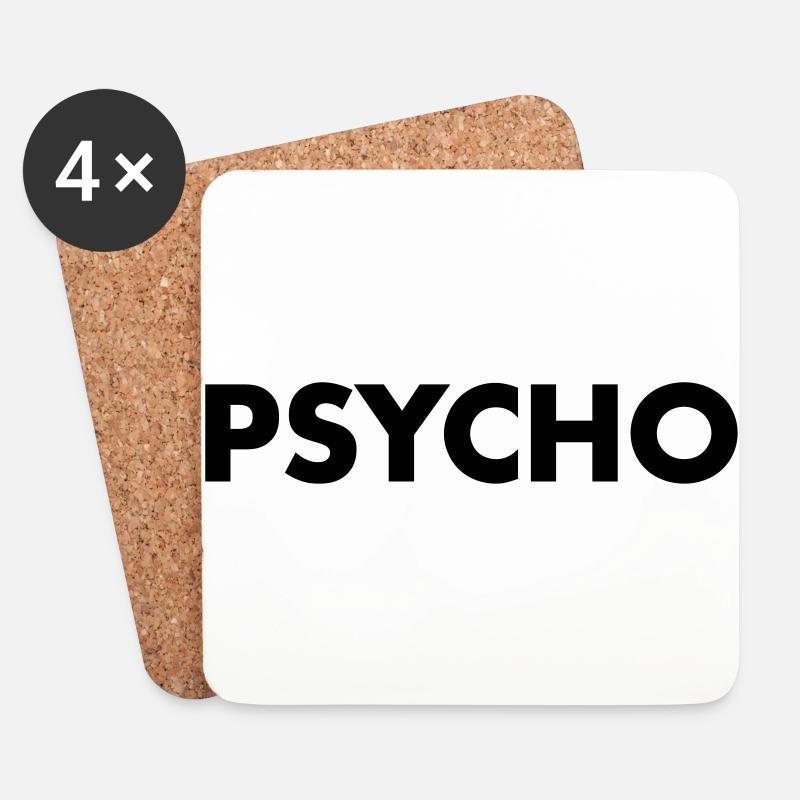 Psycho - Untersetzer (4er-Set) - Weiß