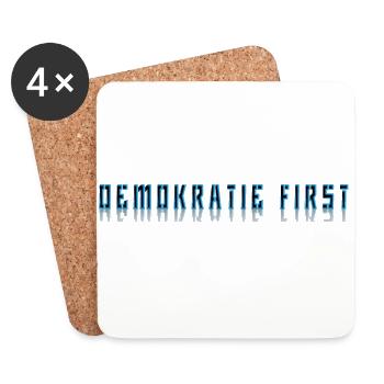 Demokratie - Untersetzer (4er-Set) - Weiß - Vorne