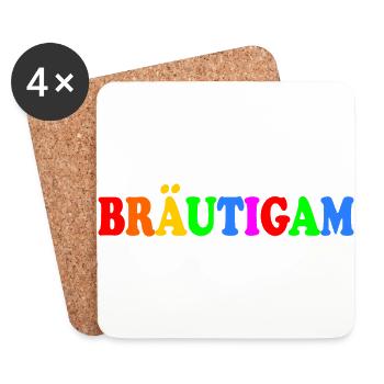 bräutigam - Untersetzer (4er-Set) - Weiß - Vorne