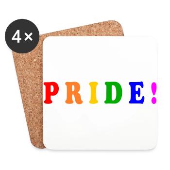Pride - Untersetzer (4er-Set) - Weiß - Vorne