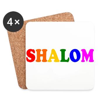 Shalom - Dessous de verre (lot de 4) - blanc - Devant