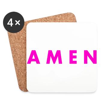 Amen - Untersetzer (4er-Set) - Weiß - Vorne
