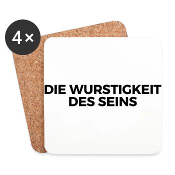 Die Wurstigkeit des Seins - Untersetzer (4er-Set) - Weiß - Vorne