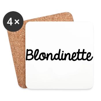 Blondinette - Dessous de verre (lot de 4) - blanc - Devant