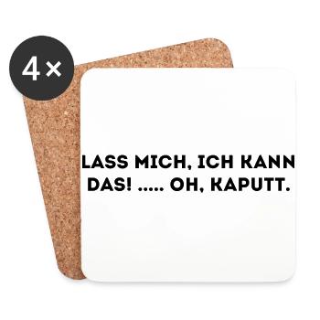Lustiger Spruch - Untersetzer (4er-Set) - Weiß - Vorne