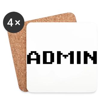 admin - Untersetzer (4er-Set) - Weiß - Vorne