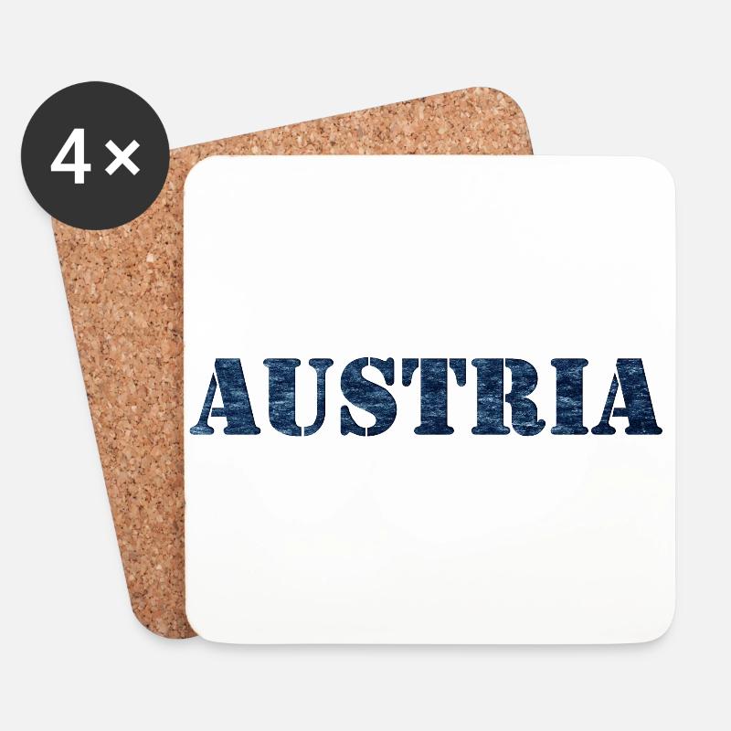 AUSTRIA - Untersetzer (4er-Set) - Weiß