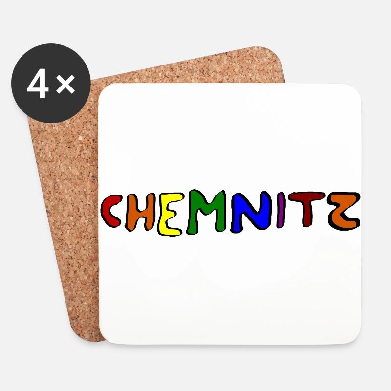 Chemnitz remains colourful - Coasters (set of 4) - white