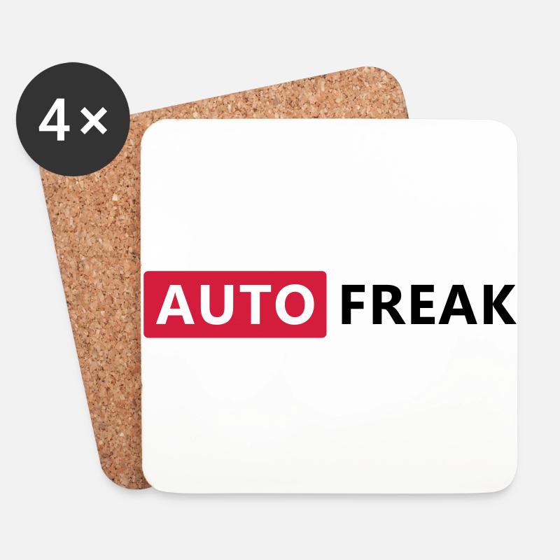 AUTO FREAK - Untersetzer (4er-Set) - Weiß