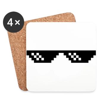 Beute Brille - Beute Brille - Untersetzer (4er-Set) - Weiß - Vorne