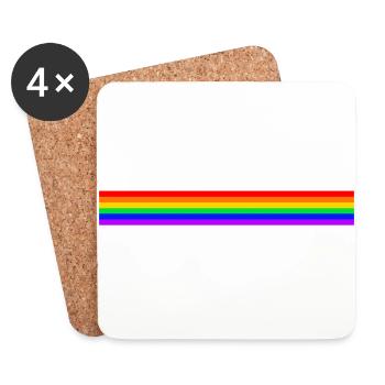 RAINBOW STYLE - Coasters (set of 4) - white - Front