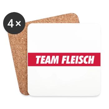 team fleisch - Untersetzer (4er-Set) - Weiß - Vorne