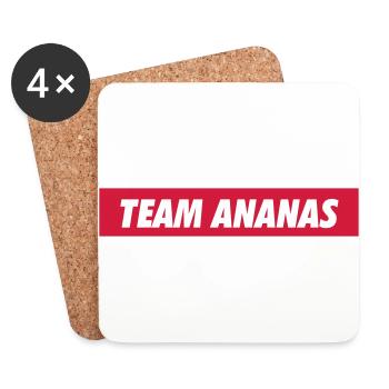 team pineapple - Coasters (set of 4) - white - Front