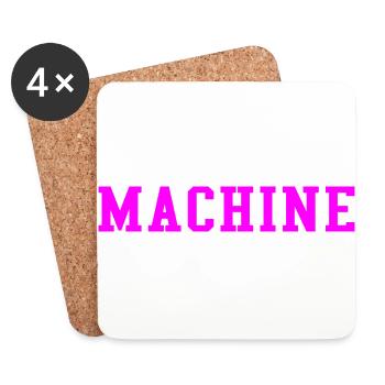 MACHINE (PINK) - Coasters (set of 4) - white - Front