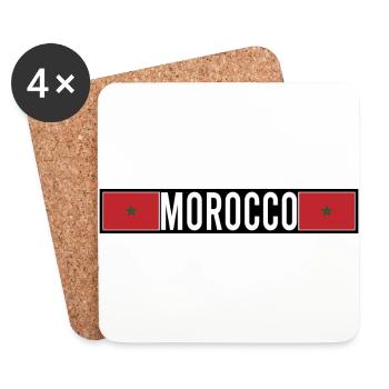 Maroc - Dessous de verre (lot de 4) - blanc - Devant