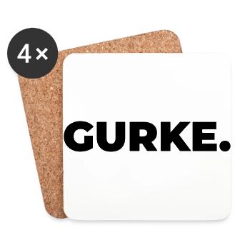 Gurke - Untersetzer (4er-Set) - Weiß - Vorne