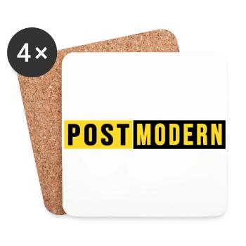 post postbote flaschenpost postmodern - Untersetzer (4er-Set) - Weiß - Vorne