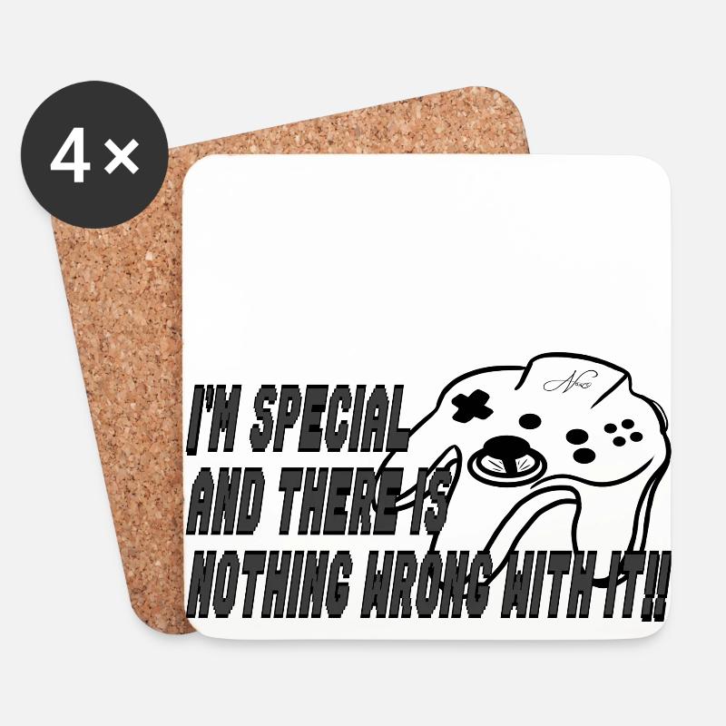 I'm special and nothing is wrong with it!! - Untersetzer (4er-Set) - Weiß