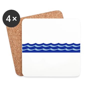 waves - Coasters (set of 4) - white - Front