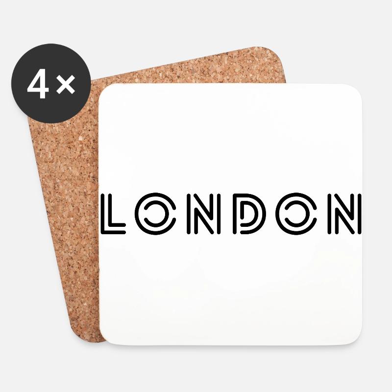 London - Untersetzer (4er-Set) - Weiß